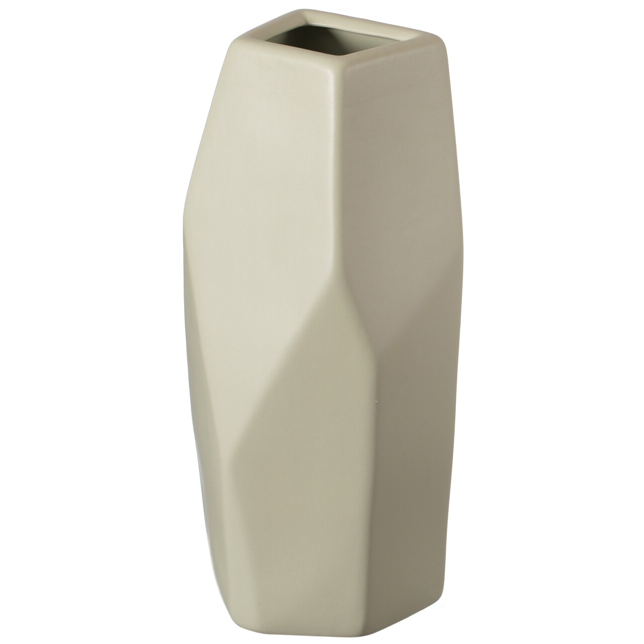 Decorative Ceramic Multi Paned Vase, Modern Style Centerpiece Table Vase